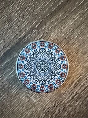 Mandala Pattern Round compact mirror.